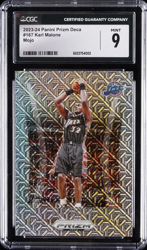 2023-24 PANINI PRIZM DECA MOJO #167 KARL MALONE CGC 9