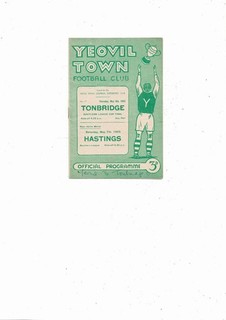 1954/55 Yeovil Town v Tonbridge Southern League Cup Final Football Programme