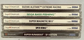 5 Dreamcast Games Lot - CIB, Complete - Super Magnetic Neo, Super Runabout