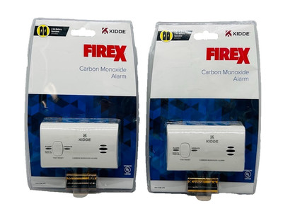 Lot of 2 Kidde Firex AA Battery Powered Digital Carbon Monoxide Detectors