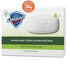 Safeguard Fresh Clean Scent Bar Soap with Aloe, 4 oz, Pack of 8