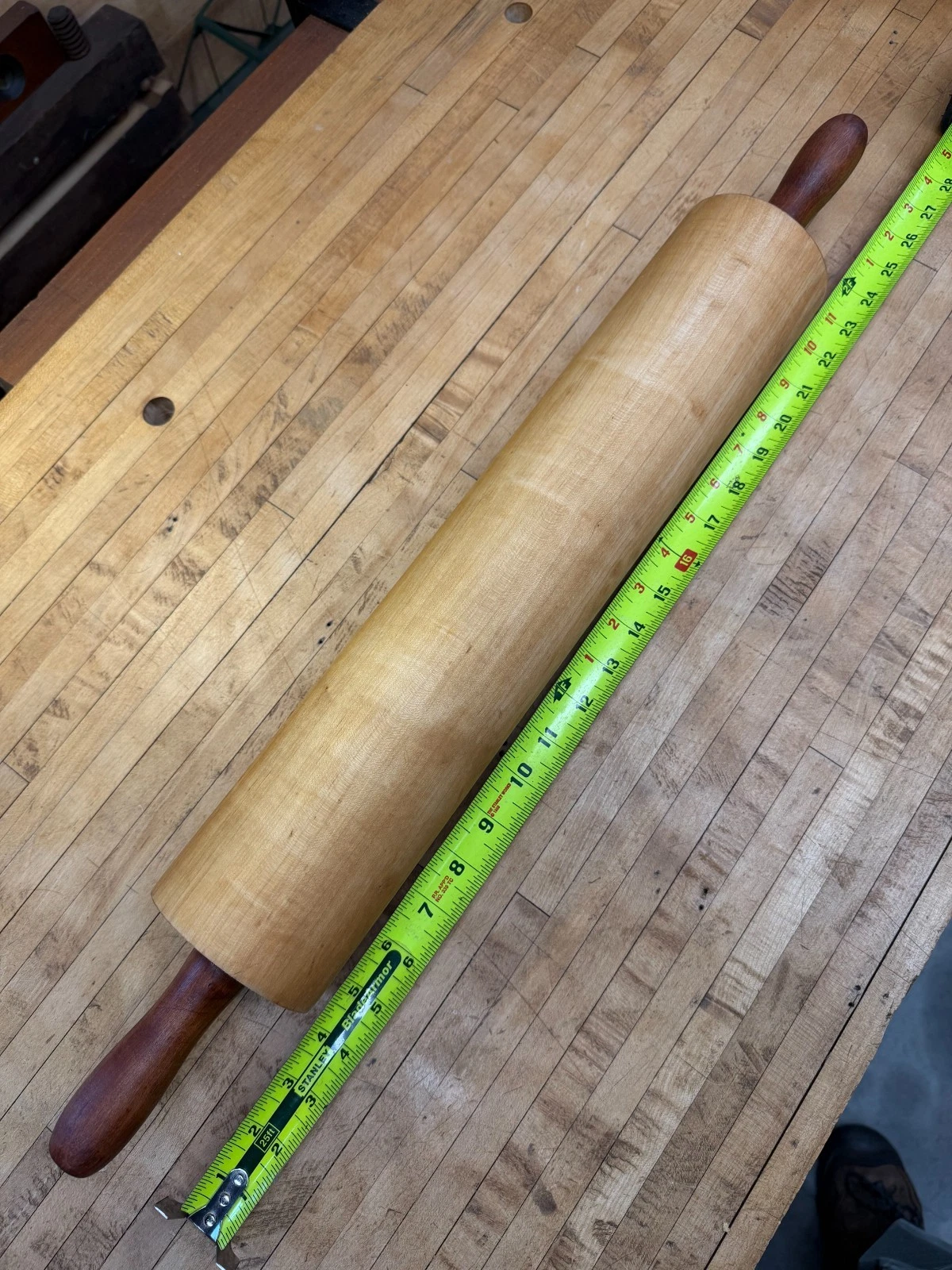 Bakers! Extra Large Maple Rolling Pin - 4" Diameter - 26 1/2" Long