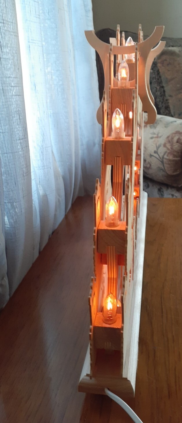 Erzgebirge German Wooden Christmas Village Winter Scene Light Arch 26