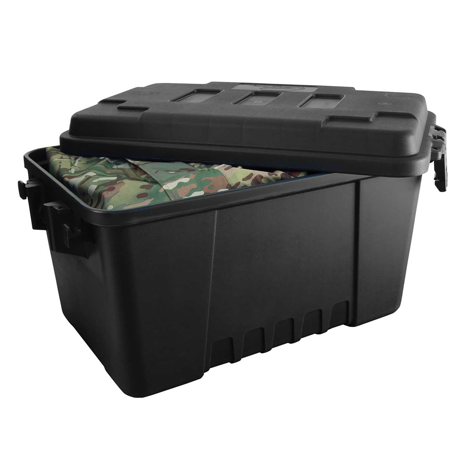 Plano Storage Trunk Chest Box Luggage Black Military Footlocker, Small