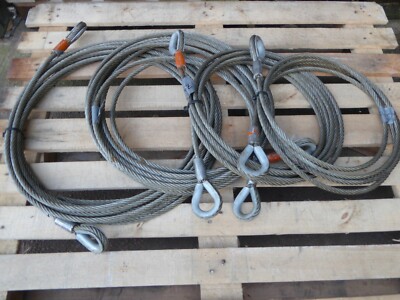 Stahlseil 12mm Anschlagseil Hebeseil  Ösen Kauschen 5 / 7,5 / 12,5/ 15 m