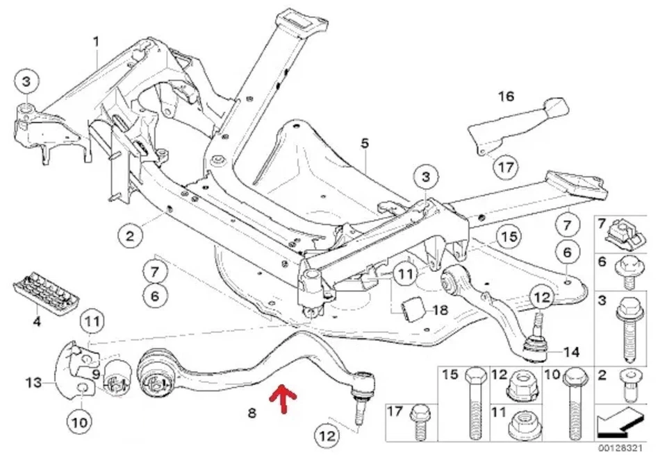 2 Brazos de control delanteros inferiores delanteros izquierda+derecha LEMQUIRE DELANTERO BMW 745i 750Li 760Li Foto 2 de 4