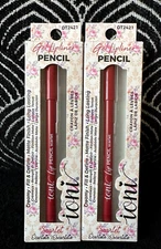 2pk IONI SCARLET RED GEL LIPLINER 2 IN 1 LIPSTICK LIP LINER CREAMY MATTE FINISH