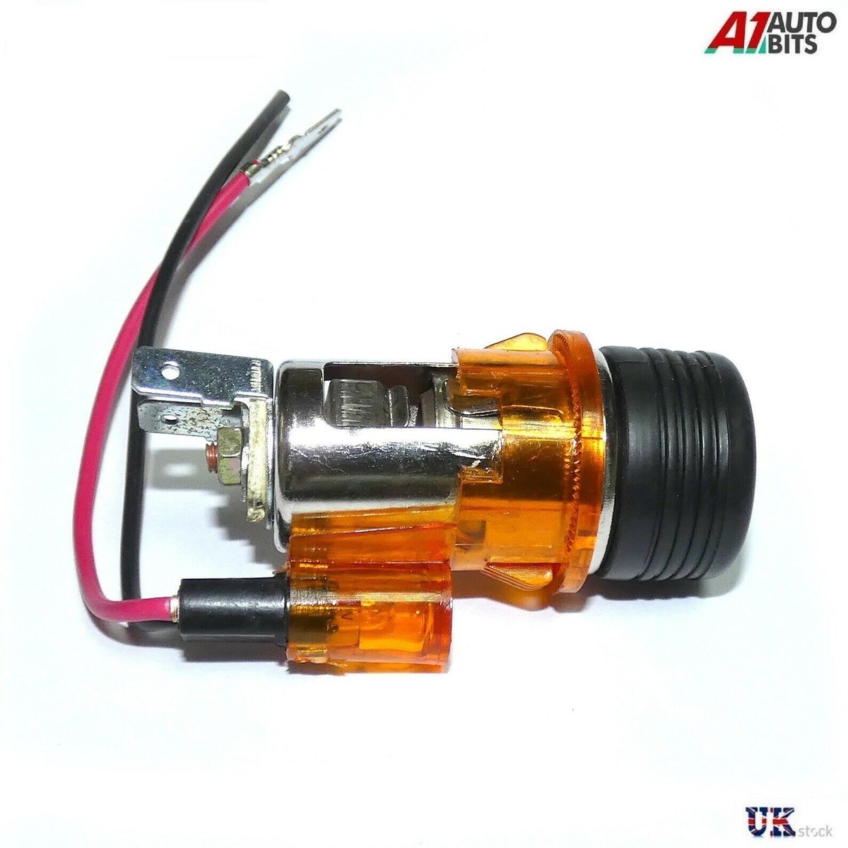 Orange Cigarette Lighter Cigar Plug & Socket For Mini Cooper NEW Amber
