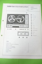 Service Manual Instructions for Saba TG 420 F, Original  			