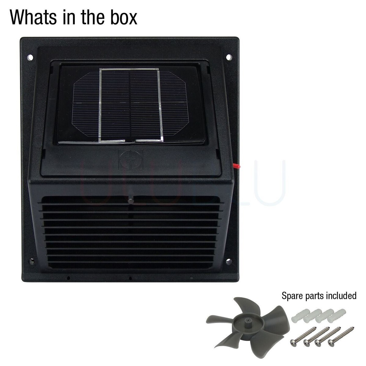 New Solar Powered Wall Vent, Exhaust and Intake Fan, Solar Rechargeable  Battery 9330420194395 | eBay