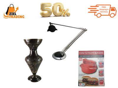 3x Bronze Vase / Burger Presse / Apollo Light Lamp