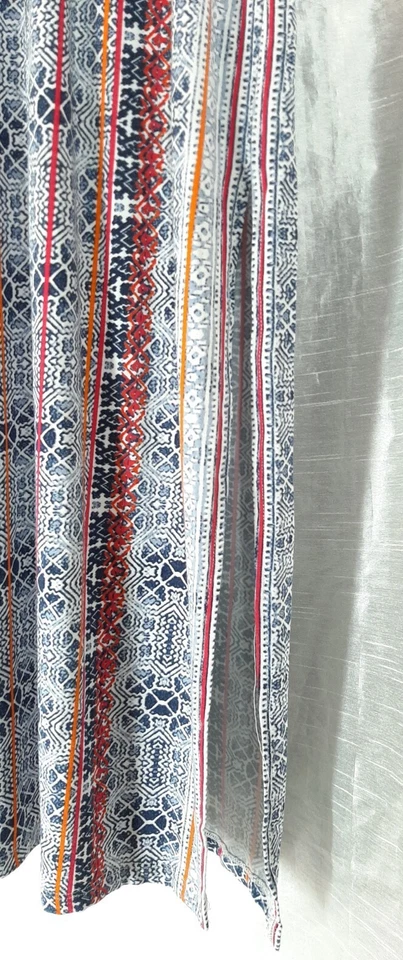 Maxi Vestido Boho Tart Collections Talla S Tribal Azteca Rayas Multicolor Aberturas Laterales Foto 4 de 4