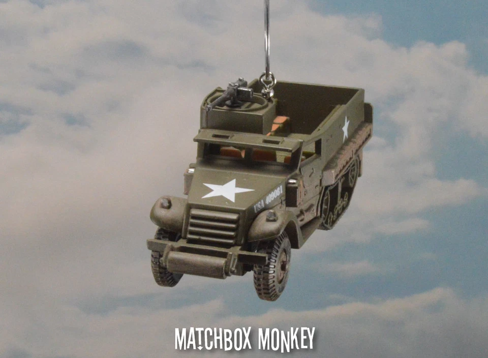 USA M3 Halftrack Vietnam Korean US Army Christmas Ornament 1/2 Track War Machine - Image 2 of 4