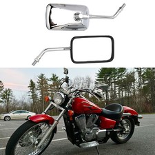 For Honda Shadow Spirit 500 750 1100 VLX600 Chrome Rectangle Motorcycle Mirrors