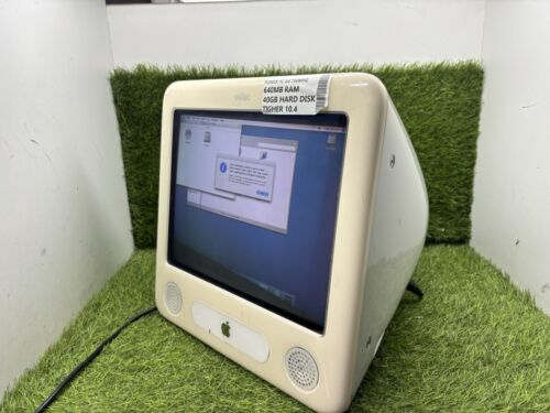 Apple eMac PowerMac Model A1002 VINTAGE PC AIO CRT TIGER OSX 640MB 40GB HDD G4 - Picture 2 of 13