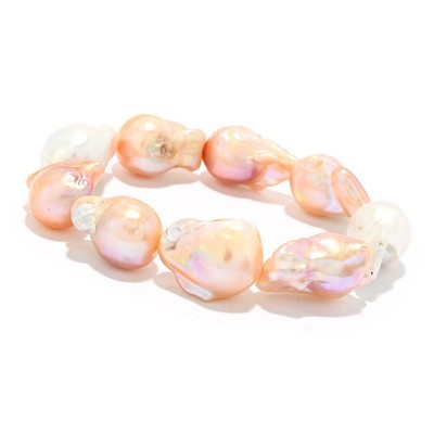 Imperial Pearl 13-15 mm Barock Zuchtperlen 8 Zoll Stretch Armband