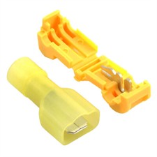 100PCS 12-10AWG Wire Crimp Connector Nylon Insulated Male Quick Disconnect T-Tap