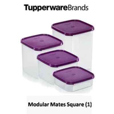 Tupperware Modular Square Tupperware Modular Mates Square Container Stackable Airtight Free ...