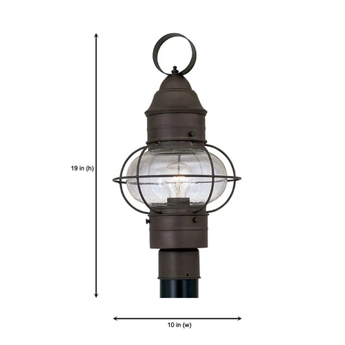 Outdoor Lamp Post Light Fixture Classic Rustic Finish Weather Resistant Exterior - Picture 5 of 7