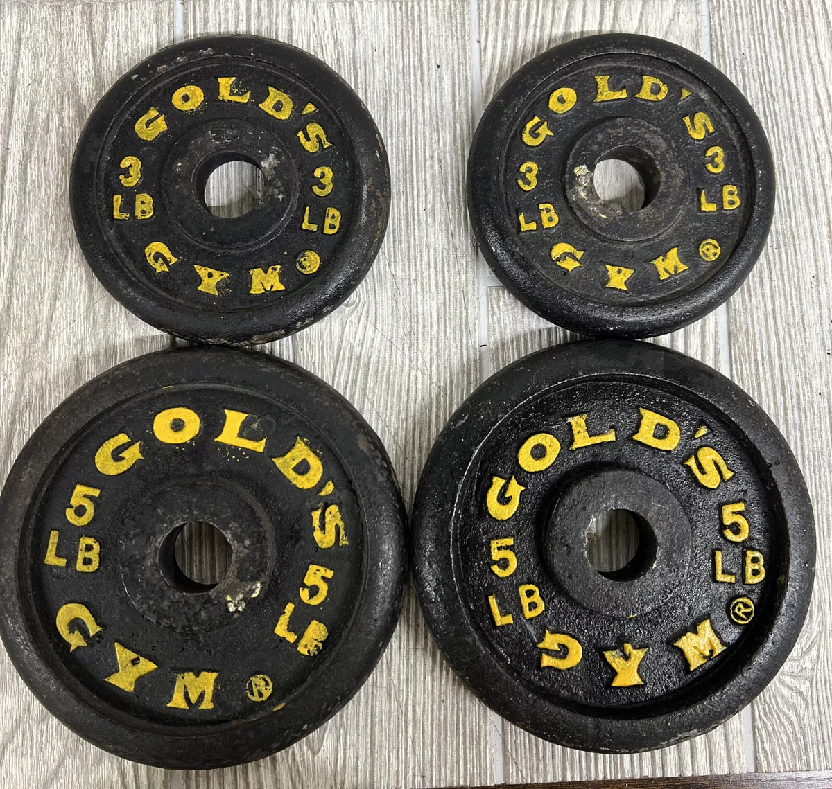 Vintage Gold's Gym Workout Exercise Lifting Weights Pump Iron