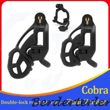 Cobra Final Version Male Chastity Device Double-Lock Rotatable Cage Rings Lock