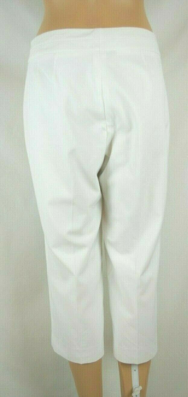 Talbots Petites Solid White Flat Front Fully Line… - image 6