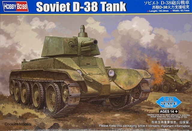Hobbyboss Soviet D-38 Tank 1/35 Scale Model Kit 84517