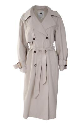 Next Ivory Beige Mac Trench Coat Rainwear Double Breasted Tabs