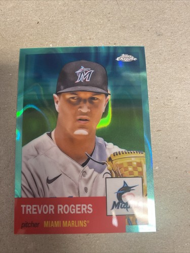 2022 Topps Chrome Platinum Trevor Rogers Aqua Lava Refractor 296/299