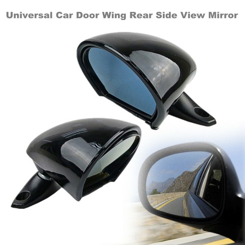 Pair Universal Car Rear Side View Mirror Blue Anti Glare Vintage Black W Screws Ebay