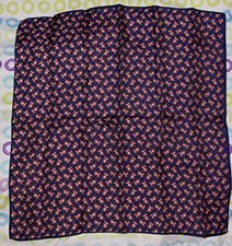 Tommy Hilfiger Men's Santa Print Pocket Square Color Navy One Size