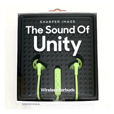 SHARPER IMAGE The Sound of Unity Wireless Earbuds Green