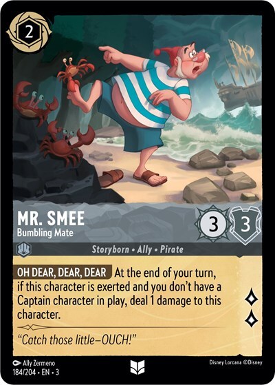 Lorcana Mr. Smee - Bumbling Mate (184/228) Into the Inklands NM
