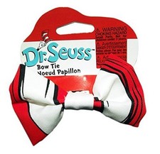 Dr Seuss Cat in The Hat Striped Bow Tie Licensed NEW NWT Novelty RARE