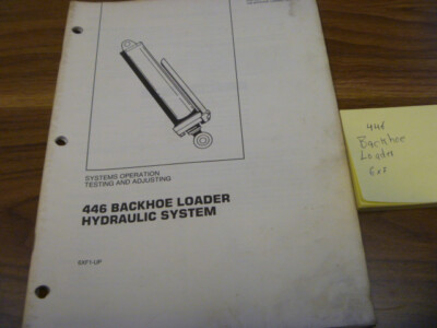 Caterpillar 446 Backhoe Loader Hydraulic Sys Op Test Service Repair Manual 6XF