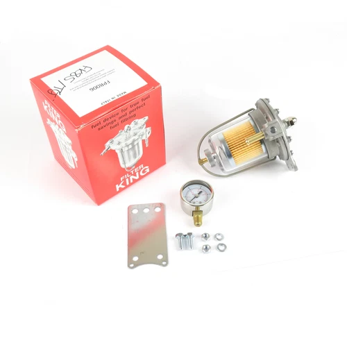 Malpassi Filter King 85mm Fuel Pressure Regulator Glass Bowl with Gauge for carb