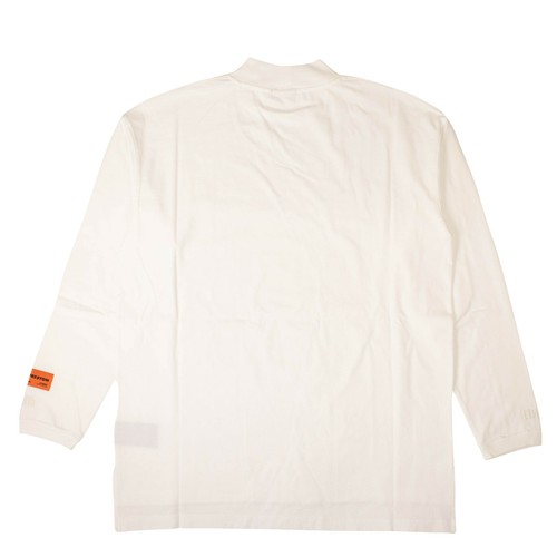 NWT HERON PRESTON White Logo Turtleneck Long Sleeve T-Shirt Size XS $265 - Picture 5 of 6