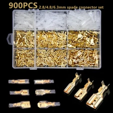 900 Automotive Insulated Wire Crimp Connectors Female Male Spade Splice Terminal