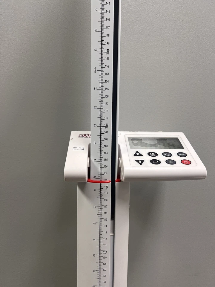 "Balanza digital Detecto SOLO con varilla de altura 550 lb x 0,2 lb, 30" a 84,5"" usada" Foto 3 de 4