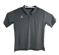 Nike Jordan Polo Shirt Short Sleeve Embroidered Jumpman Gray Men Sz M CV8464060