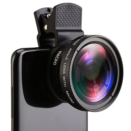 2in1 Fisheye Phone Lens 0.45X Wide Angle Zoom Fish Eye Macro Lenses Camera K _ou