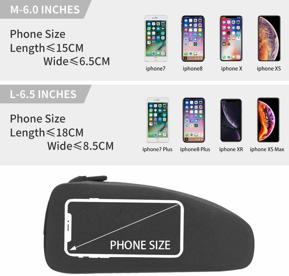 ROCKBROS Borsa Telaio Impermeabile Borsa Bici Borsa Tubo Superiore per MTB Bici da Corsa foto 5