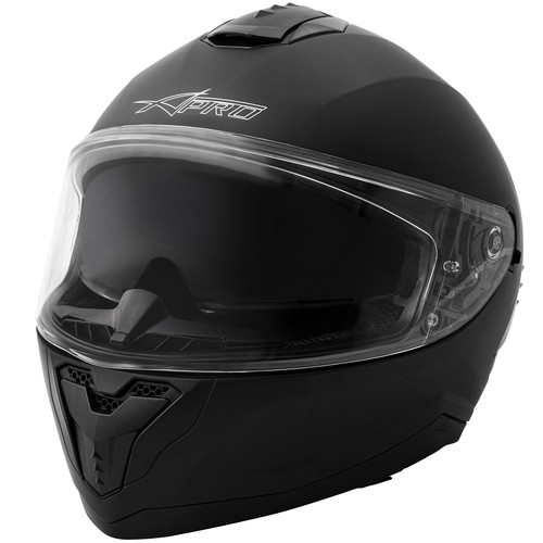 Motorbike Full Face Helmet Motorcycle Scooter Inner Sun Visor Touring Matt Black - Picture 2 of 11
