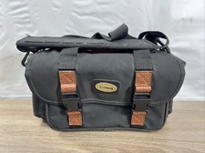 Vintage Canon Camera Organizer Bag- Black, Pockets, Shoulder Strap.