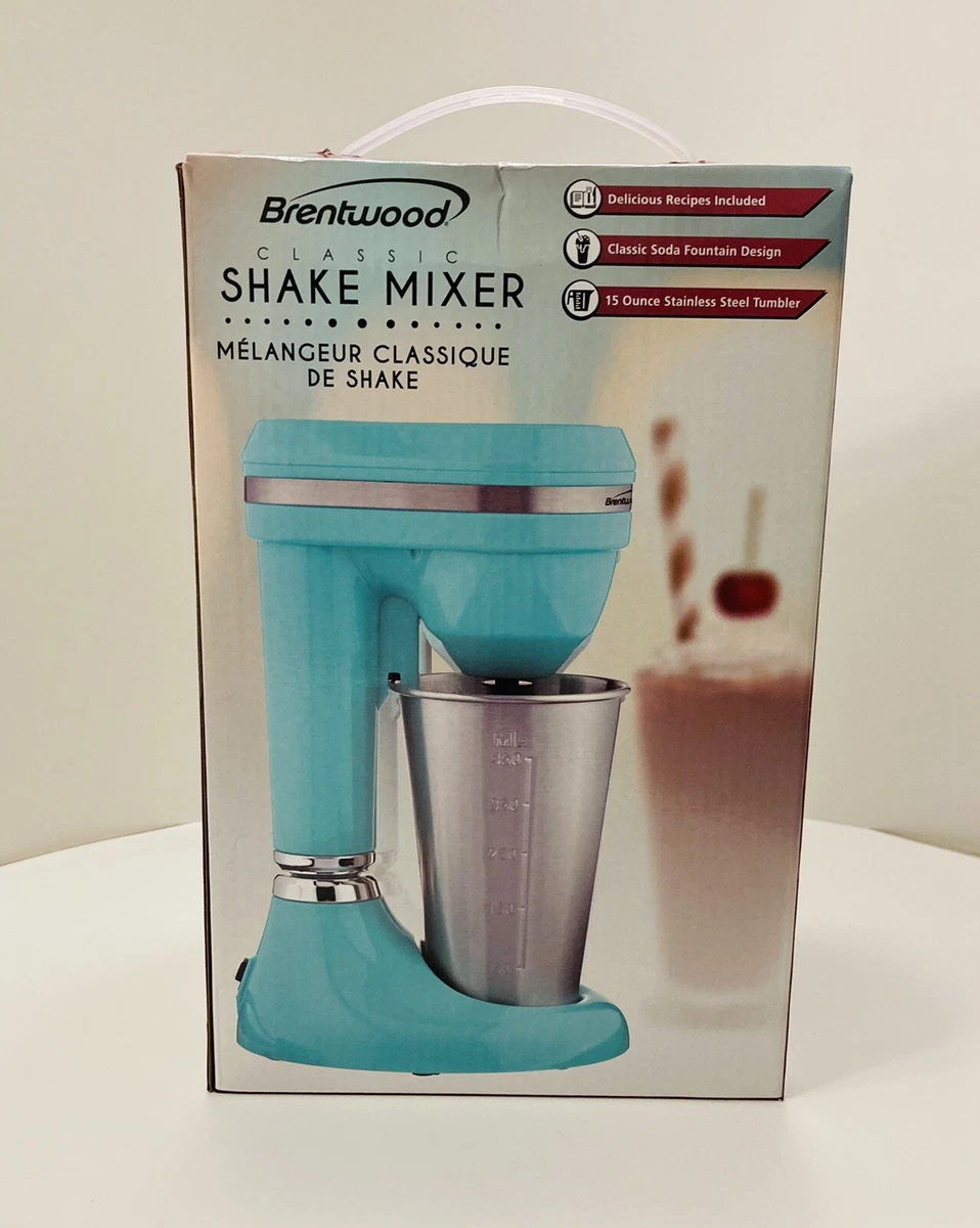 Brentwood SM-1200B 15oz Classic Milkshake Maker, Blue - Brentwood Appliances