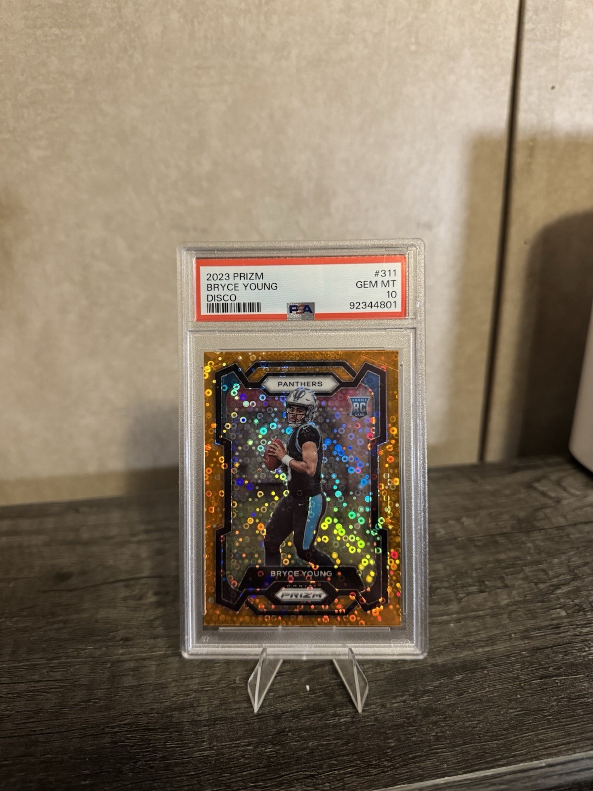 2023 Panini Prizm: Bryce Young Orange Disco Prizm PSA 10 Panthers #311