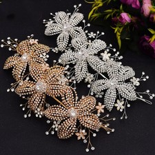 Luxury Crystal Flower Bridal Headband Rhinestone Wedding Hair Accessory