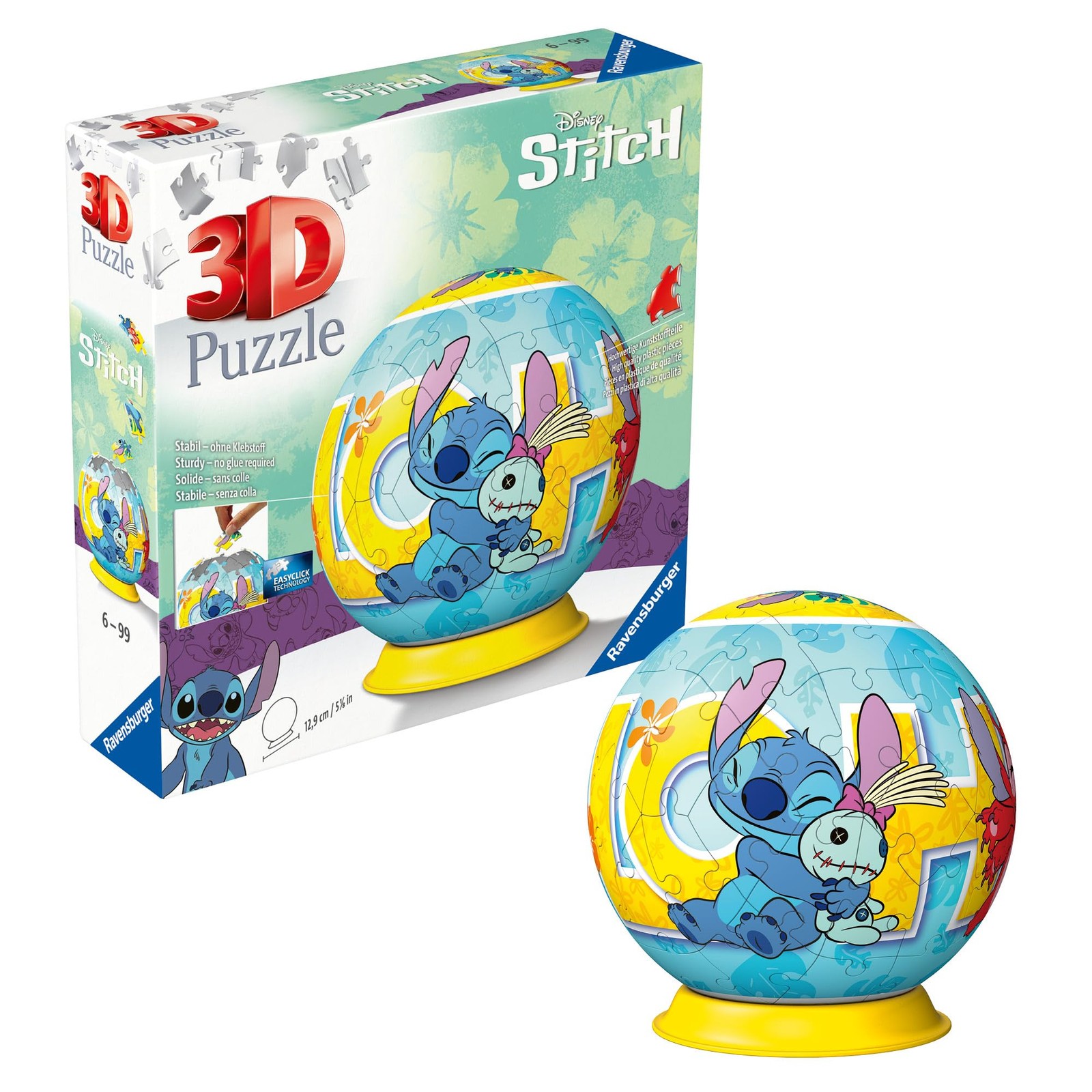 Подарки и игрушки Ravensburger Disney Stitch - 3D мяч-головоломка для детей 5390₽