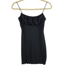 Urban Outfitters Emma Sleeveless Black Ribbed Mini Bodycon Dress Women's Small