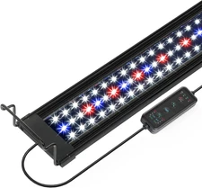 20"-28" Aquarium LED Light with Timer, 24/7 Cycle, 5 Dimmable Brightness, Sunris